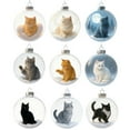 thumbnail image 2 of Cat Ornament With Glitter And Snowflake Accents Shatter-Resistant Plastic Christmas Tree Decoration For Cat Lovers, 2 of 8