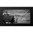thumbnail image 2 of Phillip, Jamie 18x11 Black Modern Framed Museum Art Print Titled - Long Horn Bull, 2 of 5