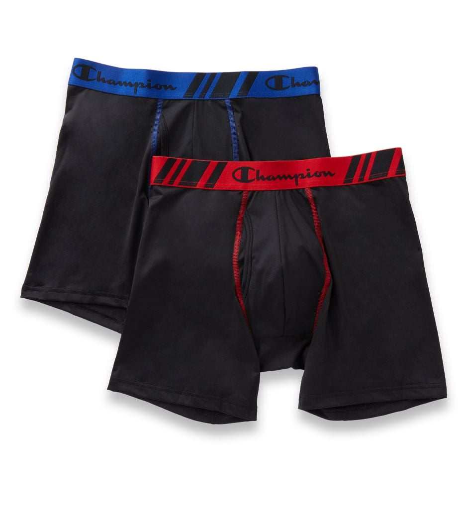 Pack of 2 Champion Mens Tech Performance Long Boxer Brief