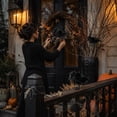 thumbnail image 4 of Realistic Crow Figurine, Feather Plastic Halloween Table Decor Prop, Black Spooky Bird Ornament for Shelf Mantel Haunted House Party Scene Setup(D), 4 of 7