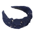 thumbnail image 4 of Diadema Simple y moderna con purpurina, decoración para fiesta, boda, regalo de cumpleaños para mujeres y niñas, azul marino, 4 of 5
