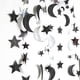 thumbnail image 1 of Guirnalda de papel con forma de estrella y luna de 4 Uds., decoración Eid Mubarak para festival islámico musulmán (negro + plateado) Sincero Electrónica, 1 of 2