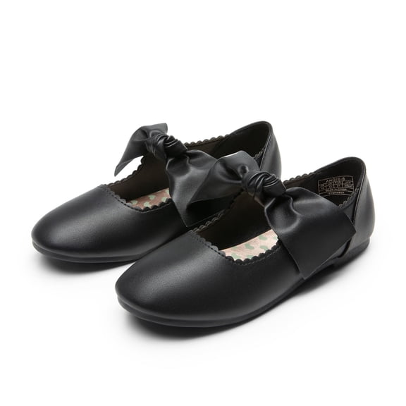 DREAM PAIRS Girls Mary Jane Dress Shoes Front Bow Ballerina Flats for Wedding, Party, Christmas