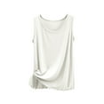 thumbnail image 2 of Htigea Clearance Basic Tank Tops for Women Sleeveless Undershirts Layering Lightweight Casual Tops White,L, 2 of 5