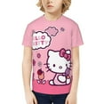 thumbnail image 7 of Hello Kitty T Shirts For Girls Boys, 3d Print Cartoon Graphics T Shirt, Youth Crewneck T-Shirt, Unisex Short Sleeve Top Tees Age 4-16 Years, 7 of 7