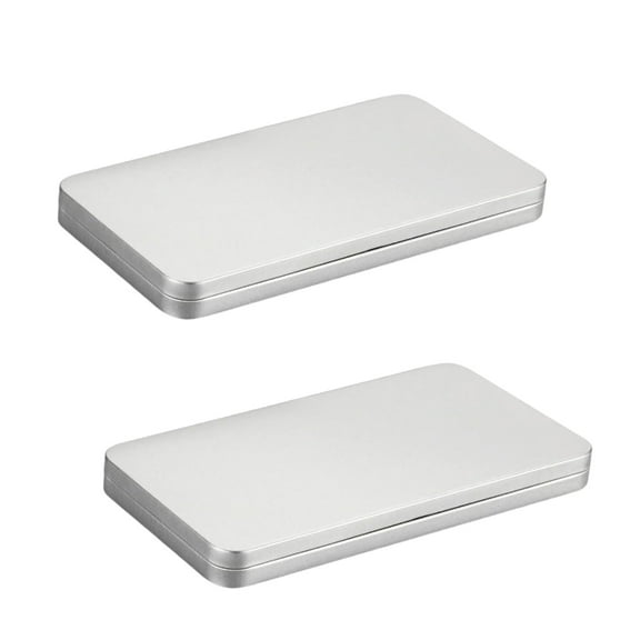 Pack of 2 Sturdy Metal Money Boxes with Organized Money Storage and Protective