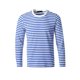 thumbnail image 2 of CamisePaHombres Cuello Redondo Mangas Largas Estampado de Rayas Azul 48, 2 of 7