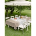 thumbnail image 4 of Outdoor Tablecloth with Umbrella Hole for Patio/Picnic/Party/Camping, Beige Ombre Striped Waterproof Table Cloth Rectangle Table Cover Washable, Beige Gradient Farmhouse Abstract Art (54"x 80"), 4 of 9
