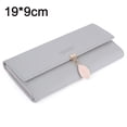 thumbnail image 1 of Cartera para mujer, colgante de hoja de cuero PU, tarjetero, organizador de chequera móvil, monedero con cremallera Adepaton 222291-3, 1 of 7