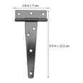 thumbnail image 2 of HEALEEP 6PCS Galvanized Hinges Black Iron Silent T Shape for Lightweight Table Use, 2 of 7