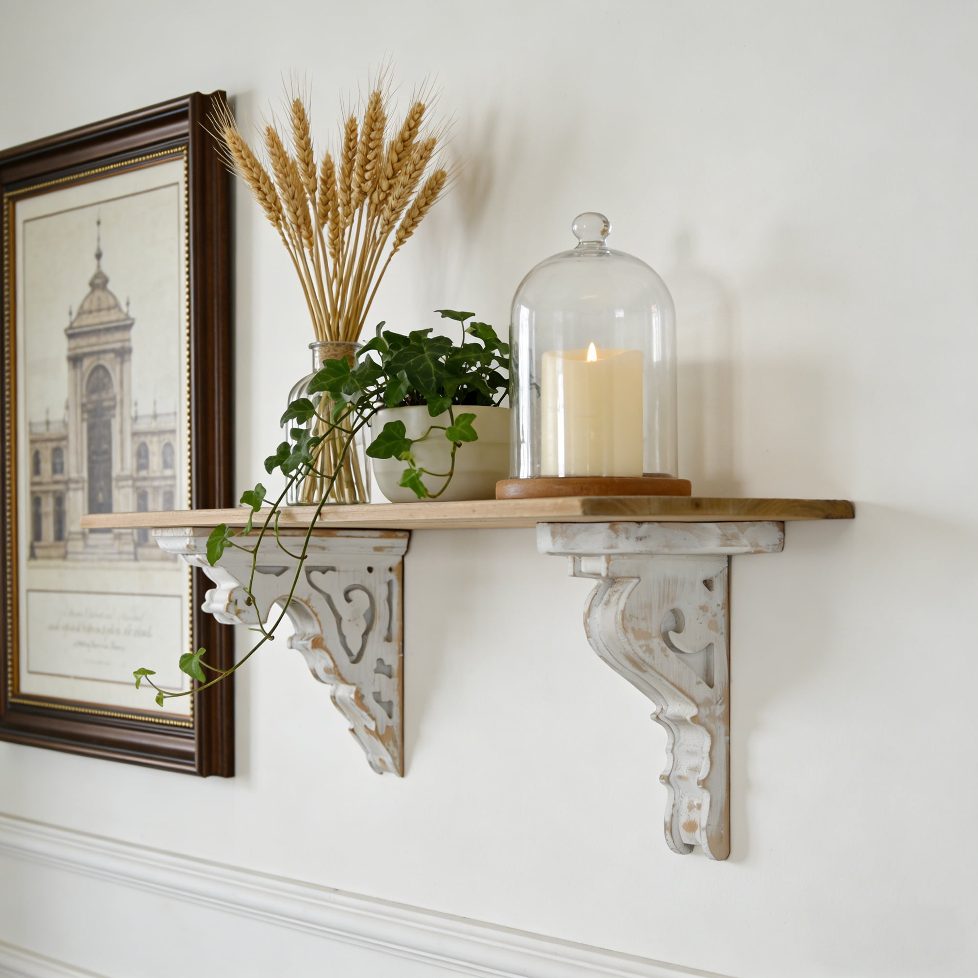 Wood Corbels Shabby Wood Brackets Decorative Shelf Brackets in Diffferent Shape Vintage White Wooden Corbels Wall Decor Door Inner Corner Decoration