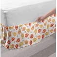 thumbnail image 2 of Autumn Bed Skirt, Tangerine Tones Repeat Pattern of Dry Fall Leaves Art Warm Colored, Elastic Bedskirt Dust Ruffle Wrap Around for Bedding Decor, 4 Sizes, Burnt Sienna and Mustard, by Ambesonne, 2 of 2