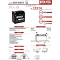 thumbnail image 2 of BS Battery BTX14 Battery, 2 of 2
