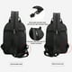 thumbnail image 4 of Mochila de nailon ajustable para hombre en el pecho para senderismo montañismo (gris) Likrtyny Para Estrenar, 4 of 9