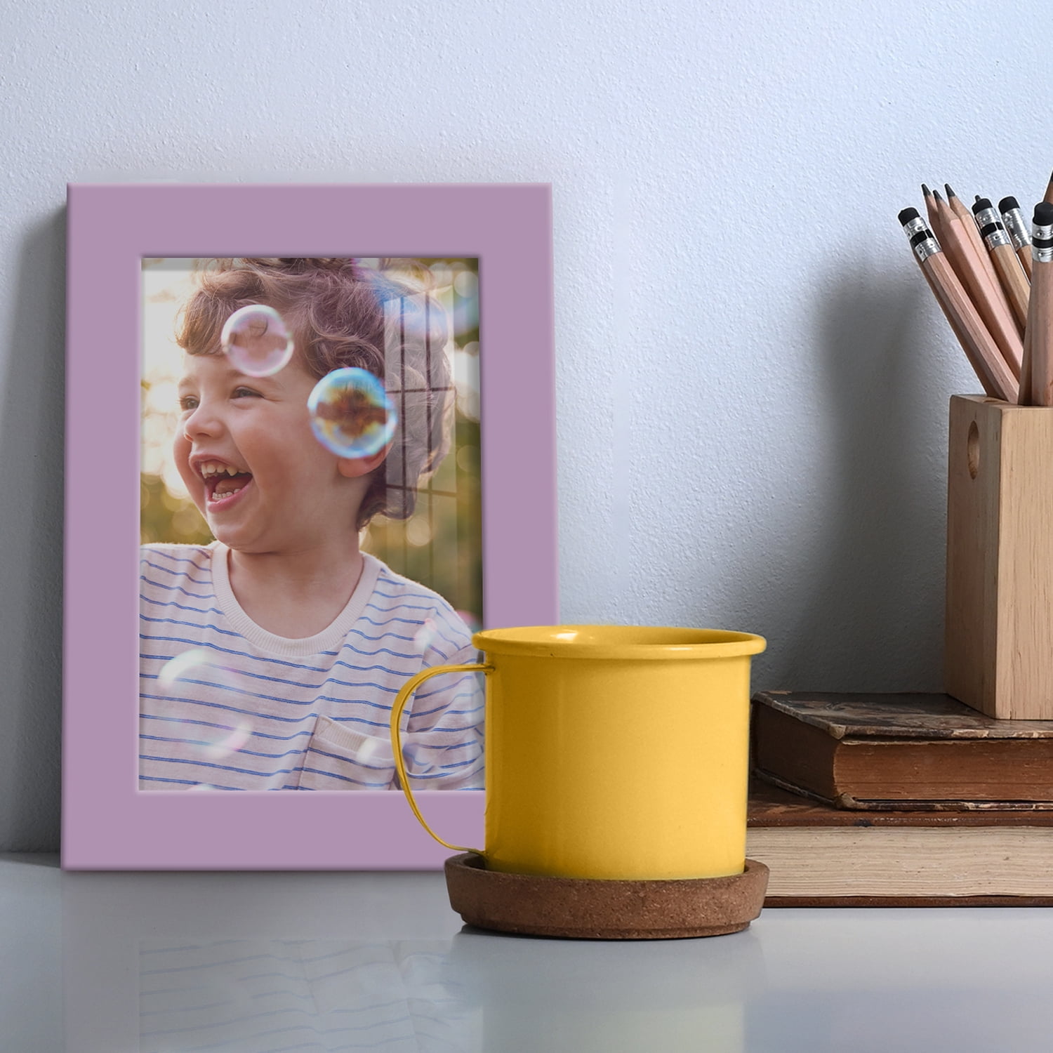 Modern 4 in. x 6 in. Violet Picture Frame (Set of 2)
