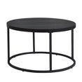 thumbnail image 7 of 31.5" Black Marble Round Coffee table, 1.4" Thick Top,  Modern Industrial Ottoman Style, Wood and Metal, Max. Weight 220 lbs., 7 of 7
