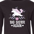 thumbnail image 4 of Inktastic Big Sister Again Unicorn Long Sleeve Youth T-Shirt, 4 of 5