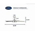 thumbnail image 6 of Harbor Breeze Camden 52-Inches Brushed Nickel with Driftwood/Sienna Blades Integrated LED Fixture Indoor Downrod mount Standard Ceiling Fan With Light and Remote ( 5 -Blade), 6 of 12