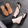 thumbnail image 2 of Summer Women Slippers Thick Women Flip Flop Leisure Platform Wedge Sandals Outdoor Leisure Beach Slippers High Heel Women Slides, 2 of 6