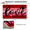 thumbnail image 3 of Valentines Day Love Sweet Love Decorative Front Door Mat, Pink Red Hearts Welcome Doormat Indoor Outdoor Non-Slip Floor Entryway Rug, Anniversary Wedding Home Kitchen Decoration 17x30 Inch, 3 of 6