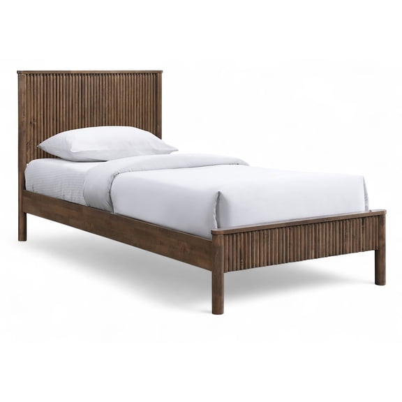 Meridian Furniture Kivo Walnut Solid Wood Twin Bed
