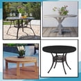 thumbnail image 5 of Outdoor Round Table Cover Waterproof UV-Resistant for 41 Inch Diameter Patio Tables - Heavy Duty Weatherproof Table Top Protector with Elastic Hem (Black)Only dust cover, 5 of 5