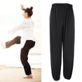 thumbnail image 4 of Ice Silk Yoga Running Sports Fitness Gym Pantalones Pantalones Kung Fu Taichi Bloomers (Negro L), 4 of 8