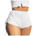 thumbnail image 4 of Casual Shorts for Women Fashion Pants Sexy Printed Side Drawstring Summer Shorts, 4 of 6