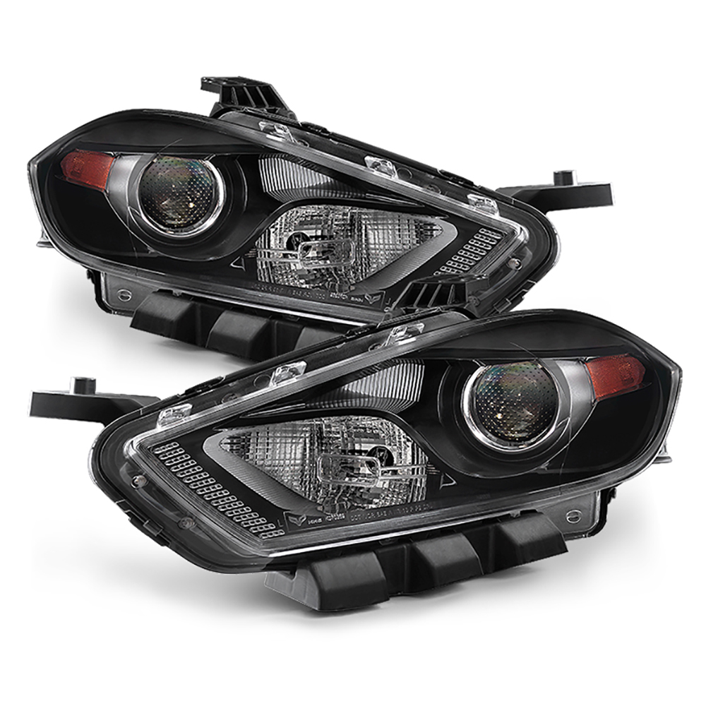 VIPMOTOZ Black Housing OEStyle Projector Headlight Headlamp Assembly For 20132016 Dodge Dart