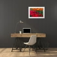 thumbnail image 3 of Jaynes Gallery 14x11 White Modern Wood Framed Museum Art Print Titled - Netherlands Red tulips at Keukenhof Gardens, 3 of 4
