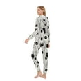 thumbnail image 4 of SDNall Halloween Pajamas Family Woman Halloween Fashion Cute Ghost Print Plush Long Sleeved Jumpsuit Family Parent-Child Wear Mom, 4 of 8