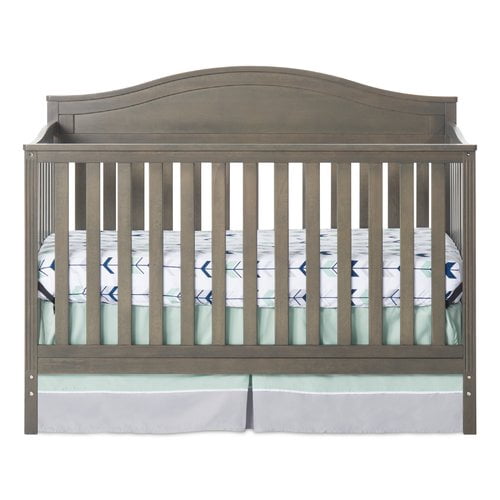 Child Craft Sidney 4-in-1 Convertible Crib, Baby Crib Converts to Day Bed, Toddler Bed and Full Size Bed, 3 Adjustable Mattress Positions, Non-Toxic, Baby Safe Finish (Dapper Gray)