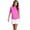 Hot Pink, variant on IBKUL Women's Short Sleeve Zip Mock Neck Shirt, Color: Hot Pink, Size: XL