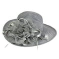 thumbnail image 5 of Outfmvch Kentucky Derby Hats for Women Sun Hats for Women Wedding Hats Summer Hat Women's Hats Foldable Sun Hats for Women Church Hats for Women Gray One Size, 5 of 5