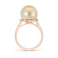 thumbnail image 2 of ANGARA Golden South Sea Cultured Pearl and Diamond Bypass Ring in 14K Rose Gold for Women | June Birthstone, Birthday, Anniversary, Jewelry Gift for Women | Pearl Ring, 2 of 7