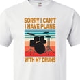 thumbnail image 4 of Inktastic Drummer Funny Retro Plans with My Drums T-Shirt, 4 of 5
