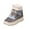 Gray, variant on Women's Patchwork Ankle Boots Knit Cuff Lace Up Platform Sole Retro Casual Winter Booties For Women Gray Women Sandal