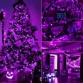 thumbnail image 3 of Purple Halloween String Lights Indoor Outdoor, 2 Pack 16 ft 50 LED Fairy Mini Battery String Light with 8 Lighting Modes & Timer for Halloween Garden Party Christmas Xmas Tree Lights Decor, 3 of 7