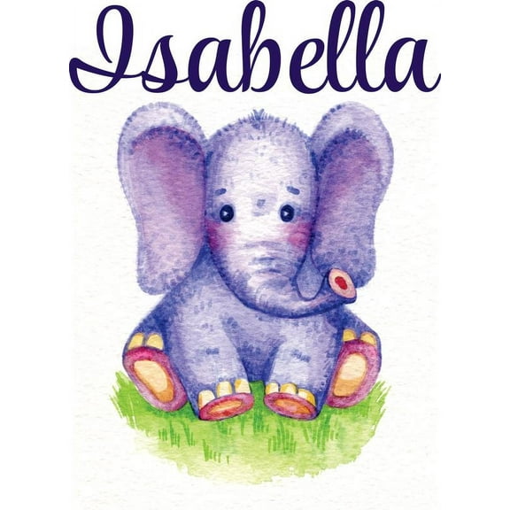 Personalized Name Vinyl Decal Sticker Custom Initial Wall Art Personalization Decor Sticker Elephant Animal Girl Nursery Bedroom 10 Inches X 10 Inches