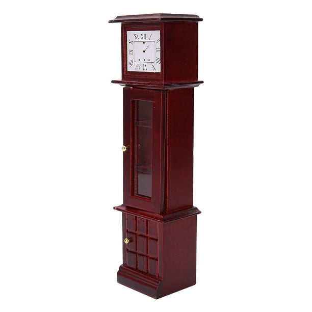 Reloj de abuelo, casa de muñecas en miniatura 1:12, reloj en miniatura para casa de muñecas, reloj de abuelo, diseño elevado