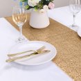 thumbnail image 4 of 2-piece sequin Table Flag, 12 "x 108", suitable for birthday, wedding, banquet, holiday party decoration - Champagne gold, 4 of 5