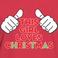 thumbnail image 3 of CafePress - This Girl Loves Christmas Women's Classic T Shirt - Women's Traditional Fit Dark T-Shirt, 3 of 4