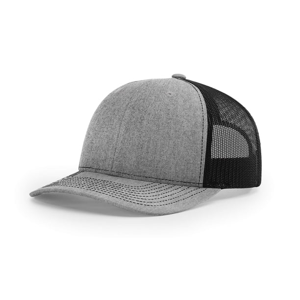 Gorra de béisbol Richardson 112 Trucker Snapback unisex gris/negra