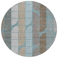 thumbnail image 2 of Addison Rugs Chantille Indoor/Outdoor Transitional Mid-century Modern Teal Machine Washable Round Rug, 8' x 8', 2 of 8