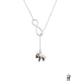 thumbnail image 2 of Delight Jewelry Silvertone Panda Bear Standing Silver tone Elegant Infinity Lariat Necklace, 2 of 4