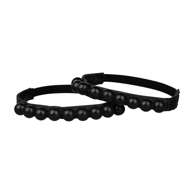 Cordones de zapatos Allegra K con cuentas para mujer 2 pares Negro M