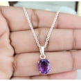 thumbnail image 4 of Natural Purple Amethyst Pendant - 925 Sterling Silver Pendant - Amethyst Birthstone Pendant - Anniversary Gift - Pendant for Wife, 4 of 4