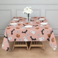 thumbnail image 3 of Pastel Halloween Icons Pattern Square Tablecloth,Waterproof Square Table Cover,Wipeable Spillproof Washable Table Cover for Home Kitchen Party Decor 42"X42"(107x107cm), 3 of 6