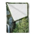 thumbnail image 2 of Mt Rainier Soft Flannel Fleece Throw Blanket, Scenery Photo Christine Falls in Mount Rainier National Park Washington, Cozy Plush for Indoor and Outdoor Use, 50" x 60", Multicolor, by Ambesonne, 2 of 5