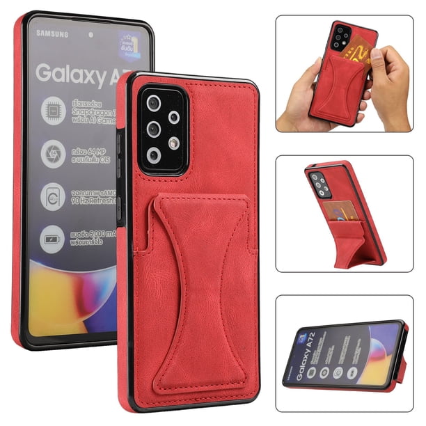 Funda de cuero para Samsung Galaxy A50, A12, A32, A52, A72, S22, S21, S20, S10 Plus, FE Note 20, Ultra lujosa, con soporte para teléfono Fivean unisex